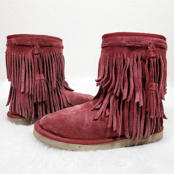 UGG Shoes - Koolaburra By Ugg Suede Tiered fringe Boots
